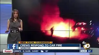 Fire destroys car in Webster area