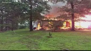 Fire destroys home after lightning strike in Crawford County