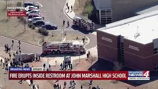 Fire erupts inside restroom at John Marshall High School