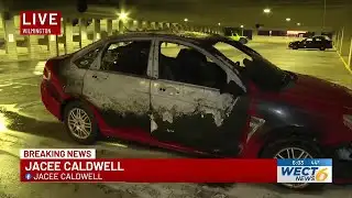 Fire extinguished after car fire spreads in downtown Wilmington parking deck