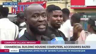 Fire Razes Commercial Building in Ikeja Computer Village