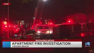 Fire reported on Malibu Palms Dr. in Virginia Beach