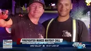 Firefighter calls Mayday during fire rescue mission