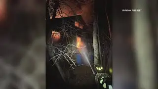 Firefighter injured after second floor collapses in Trenton house fire