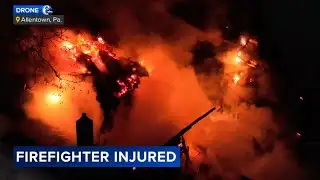 Firefighter injured while battling house fire in Allentown, Pa.