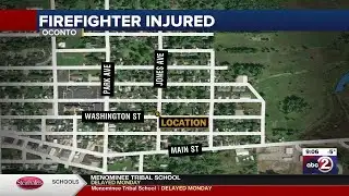 Firefighter treated for injury at Oconto house fire