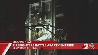 Firefighters battle apartment fire