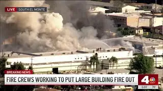 Firefighters battle blaze at South El Monte business