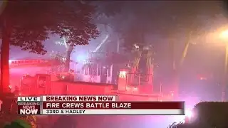Firefighters battle blaze in Sherman Park