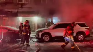 Firefighters battle flames in NJ structure fire