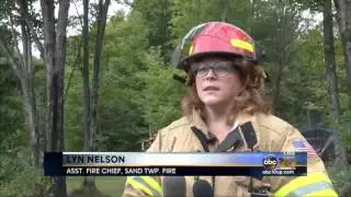 Firefighters battle garage fire