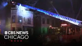 Firefighters battle house fire in Andersonville