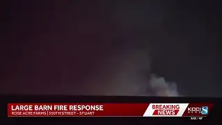 Firefighters battle large barn fire at Rose Acres Farms in Stuart