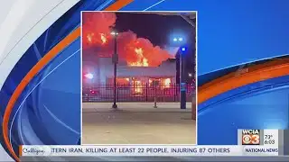 Firefighters battle large building fire in Lincoln