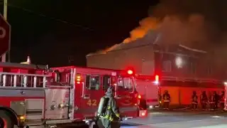 Firefighters battle massive fire on Detroit