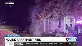 Firefighters battle Moline apartment fire