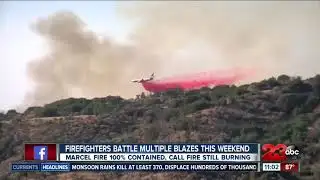 Firefighters battle multiple fires this weekend