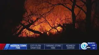 Firefighters battle overnight horse barn fire in Madison County