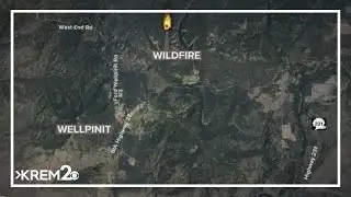 Firefighters battling 80-acre blaze threatening structures near Wellpinit