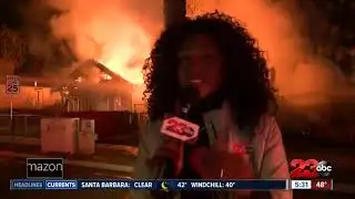 Firefighters battling house fire