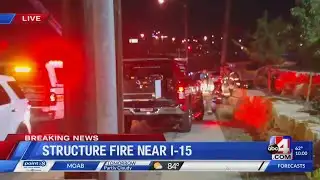 Firefighters battling structure fire in Murray