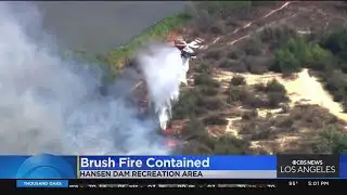 Firefighters contain brush fire near Hansen Dam