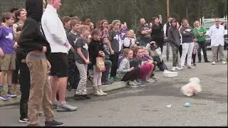 Firefighters help local students with egg drop challenge