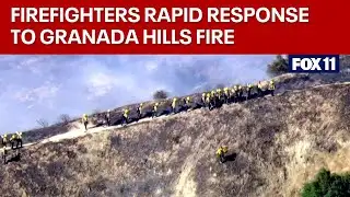 Firefighters move in quickly to contain Granada Hills fire