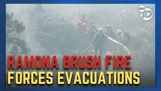 Firefighters stop Ramona brush fire