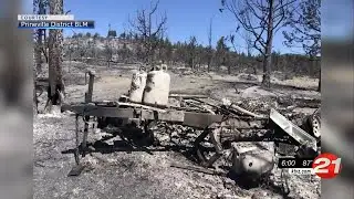 Firefighters work to stop destructive fire near Post