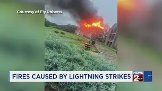 Fires caused by lightning strikes