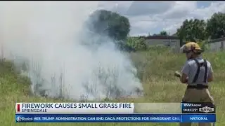 Firework causes small grass fire in Springdale KNWA