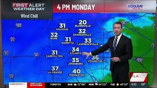 First Alert Forecast: Spotty rain today, cold arrives Monday
