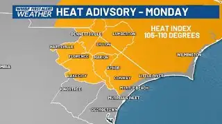 FIRST ALERT: Heat Advisory in effect for Monday