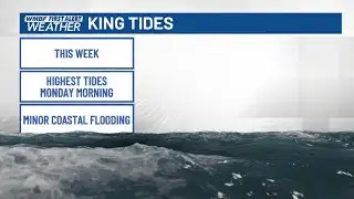 FIRST ALERT: King tides returns this week, minor coastal flooding possible