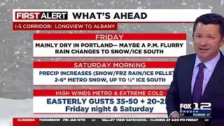 First Alert Thursday evening FOX 12 weather forecast (1/11)