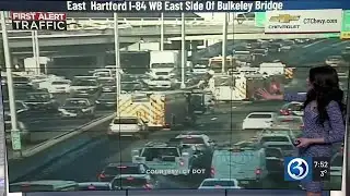 FIRST ALERT TRAFFIC: I-84 congested in Hartford due to crash