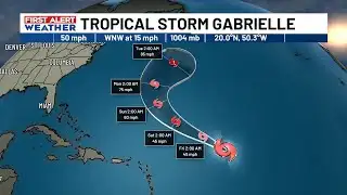 FIRST ALERT: Tropical Storm Gabrielle heading towards Bermuda