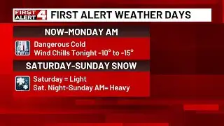 First Alert Weather Days for Arctic Air & Snow Storm