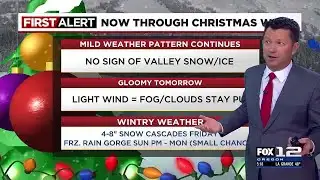 First Alert Wednesday evening FOX 12 weather forecast (12/20)