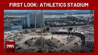 FIRST LOOK: Athletics’ stadium construction continues on the Las Vegas Strip