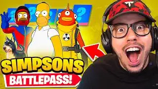 FIRST LOOK *Simpsons* BATTLE PASS in Fortnite!