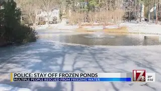 First responders warn people to stay off frozen ponds in central NC