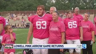 First-time survivors honored at Lowell Pink Arrow game