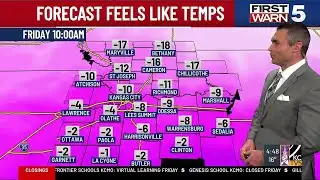 First Warn Weather Day: Dangerous cold today, winter storm tonight