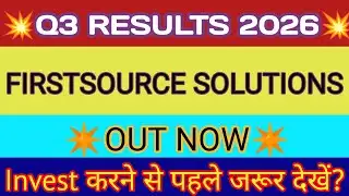 Firstsource Solutions Q3 Results 🔴 Firstsource Solutions ltd Latest News 🔴 FSL Results Today