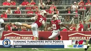 Five interceptions help Badgers overcome slow first half, beat Georgia Southern