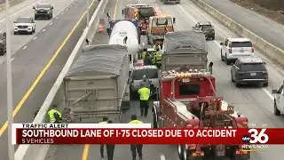 Five-vehicle crash on interstate causes traffic delays