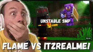 FLAME VS ITZREALME! FlameFrags I Got Trained By a Minecraft Combat Master (UNSTABLE SMP REACTION!)