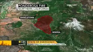 Flames threaten northern Calif. town